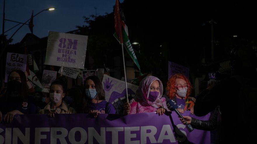 Manifestación feminista en Tenerife por el 8M