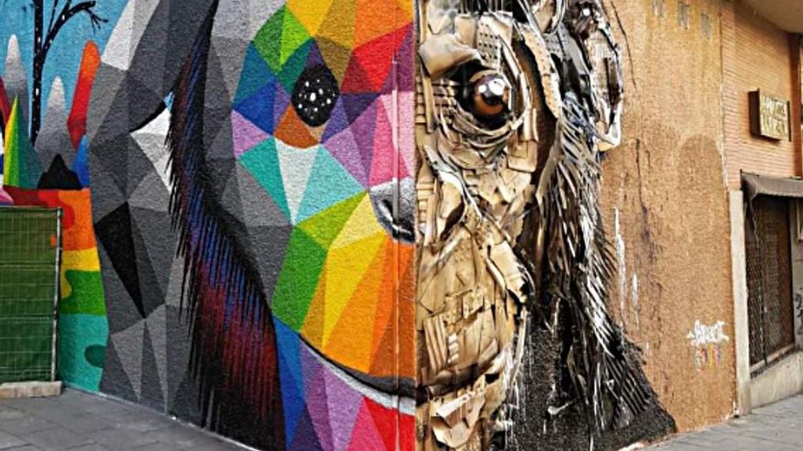 El famoso retrato de mono firmado por Okuda y Bordalo