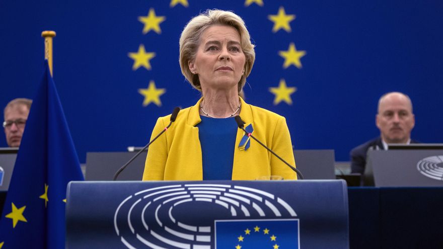 Ursula von der Leyen, presidenta de la Comisión Europea. EFE/EPA/CHRISTOPHE PETIT TESSON