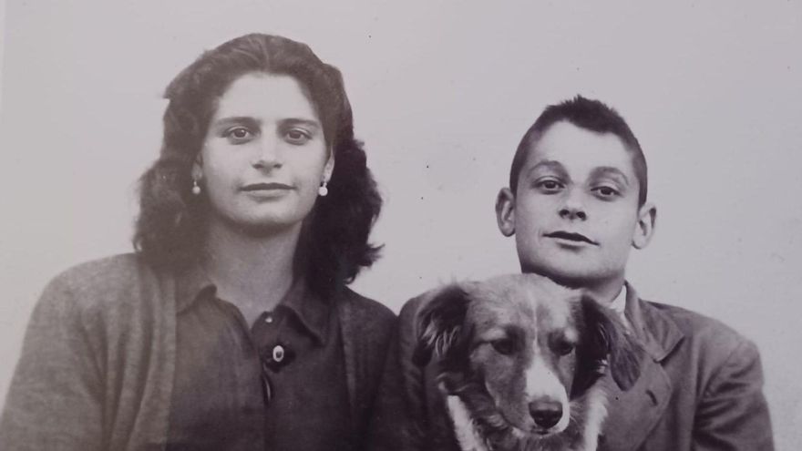 Pepín de niño con su hermana Angelina