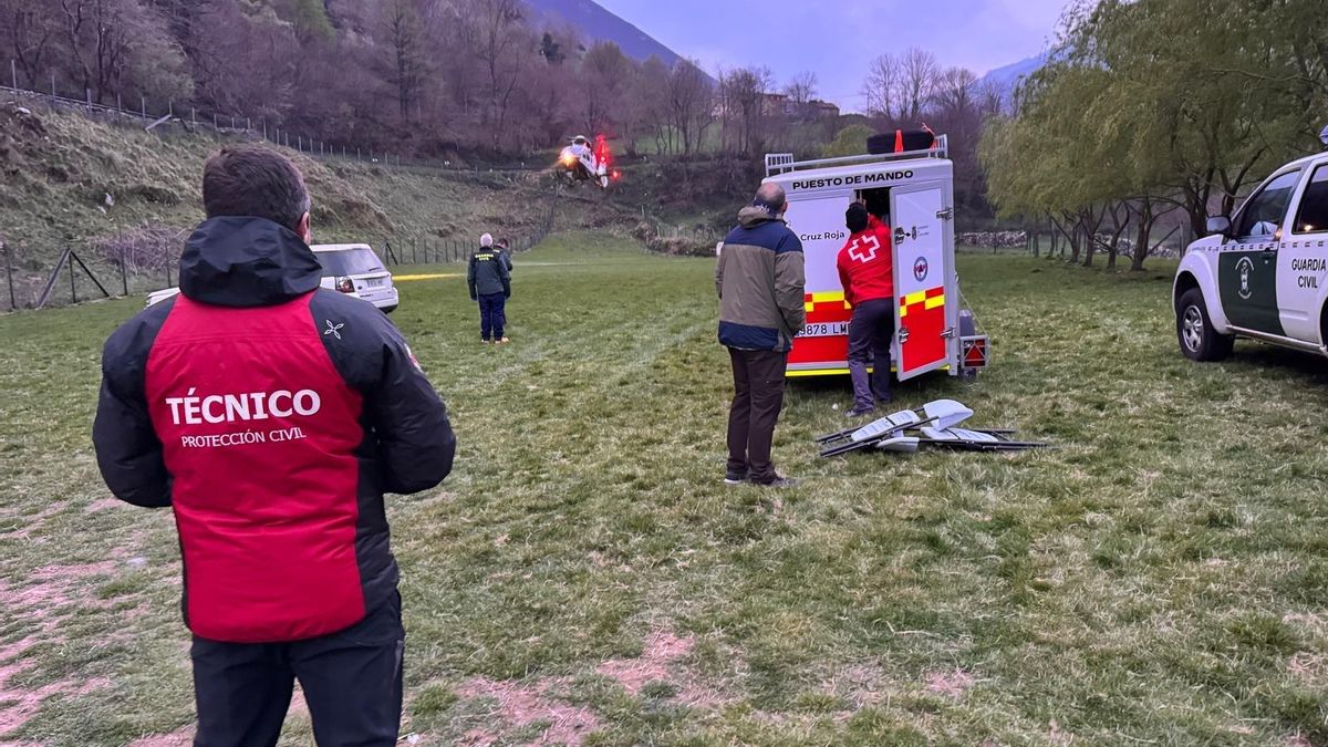 Rescate del senderista en Arredondo.
