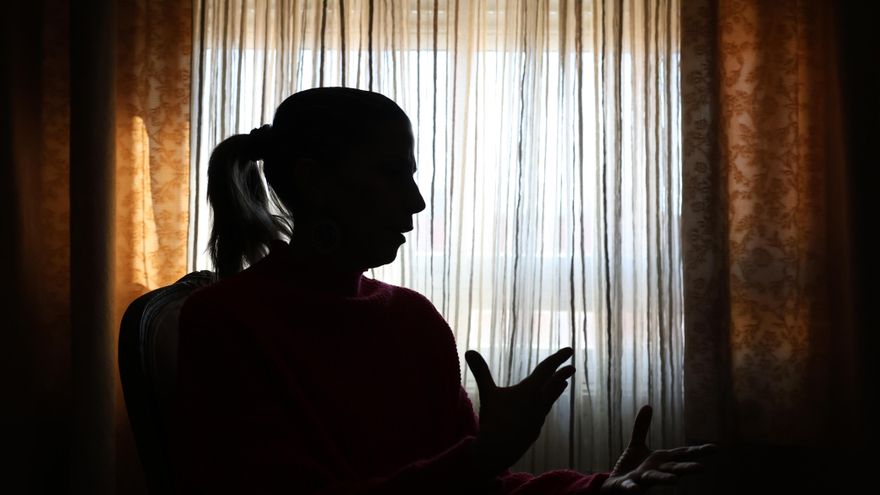 Sandra, durante la entrevista con elDiario.es