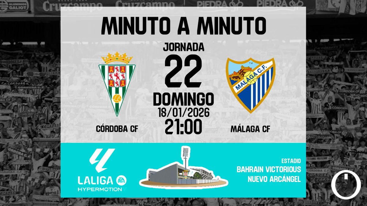 Minuto a minuto: Córdoba CF - Málaga CF