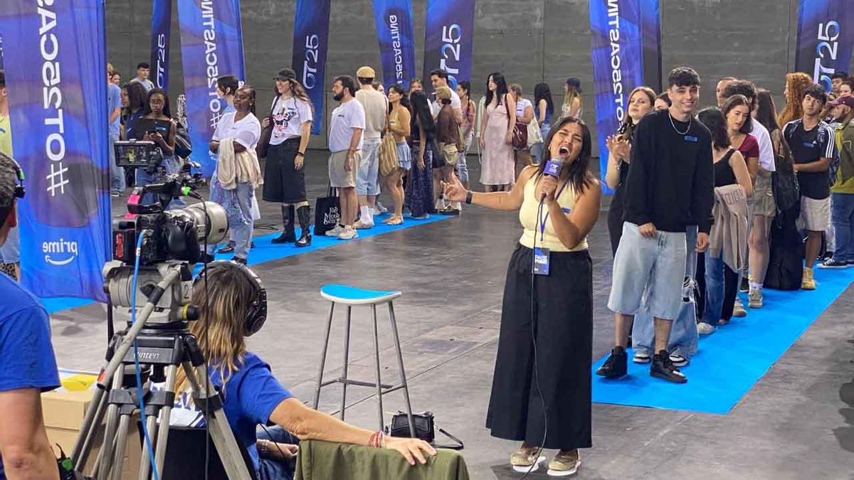 Noemí Galera, en el casting de 'OT 2025' en Madrid