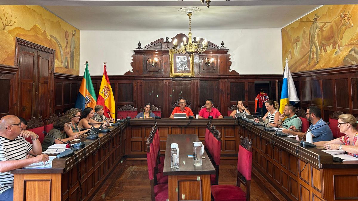 Imagen de archivo del pleno del Ayuntamiento de Los Llanos de Aridane.