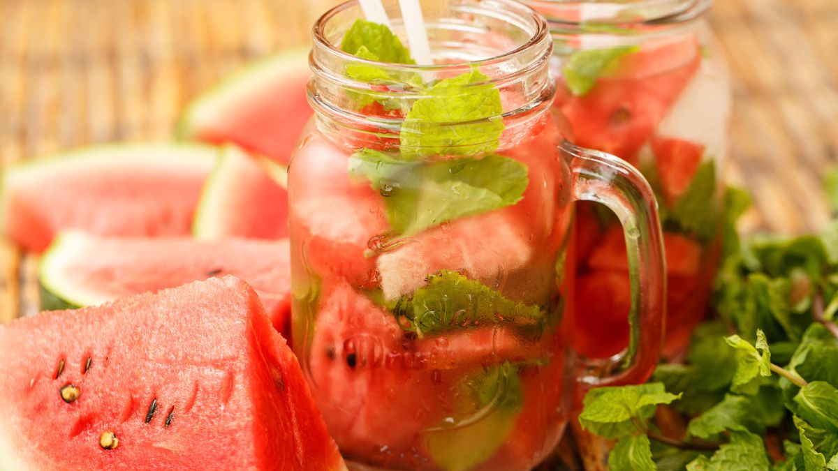 Limonada de sandia y menta