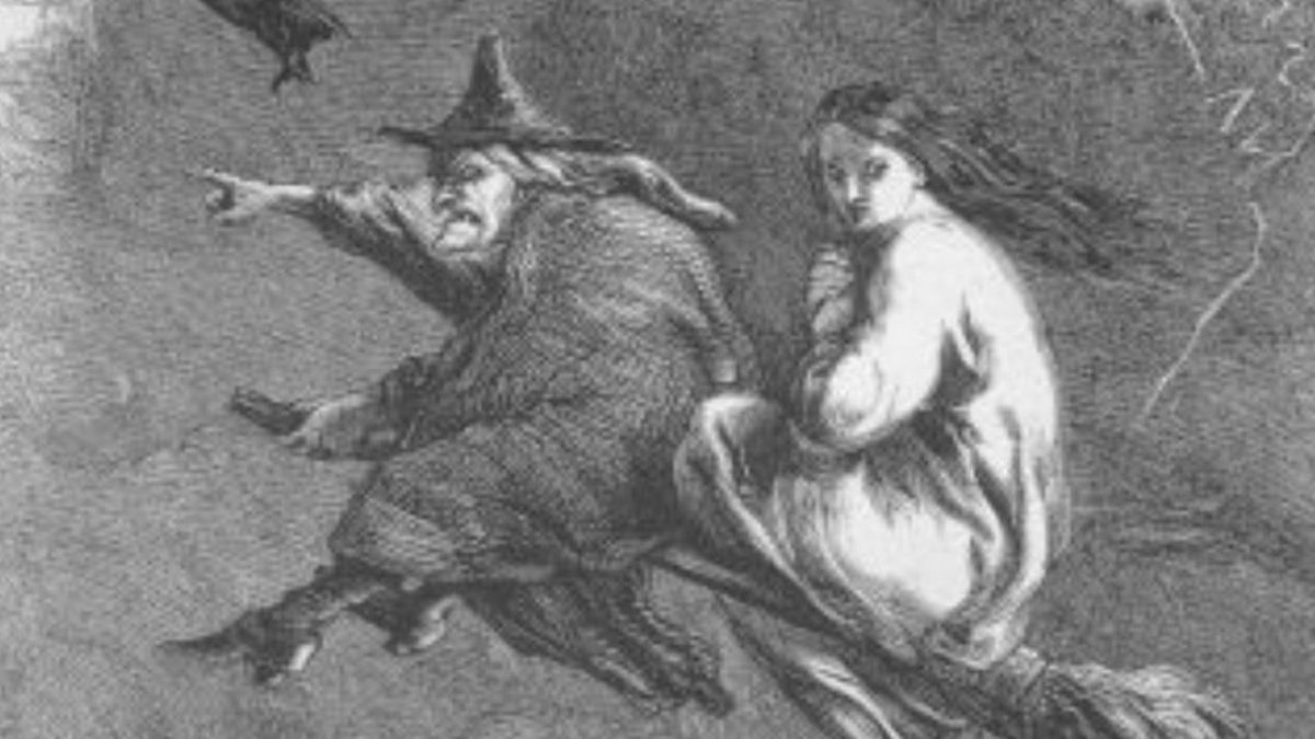 Las escobas voladoras se convirtieron en atributo de las brujas