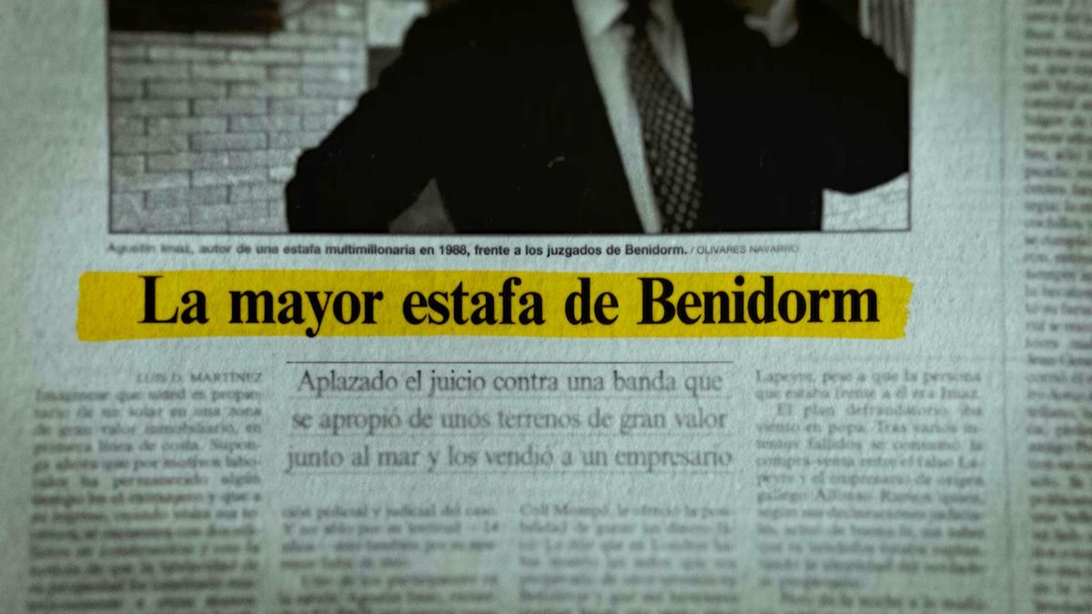 Recorte de prensa de la época sobre la estafa que tuvo lugar en Benidorm.