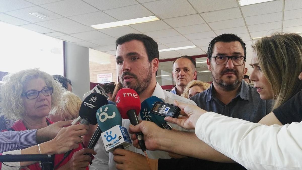 Alberto Garzón, coordinador general de IU, en un acto en Málaga.
