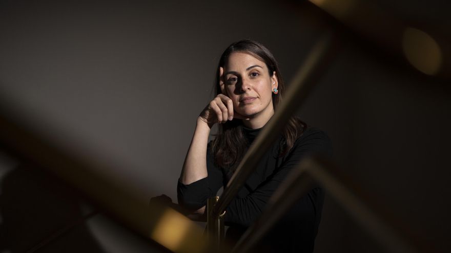 La portavoz de Más Madrid en el Ayuntamiento, Rita Maestre, en el edificio de grupos.