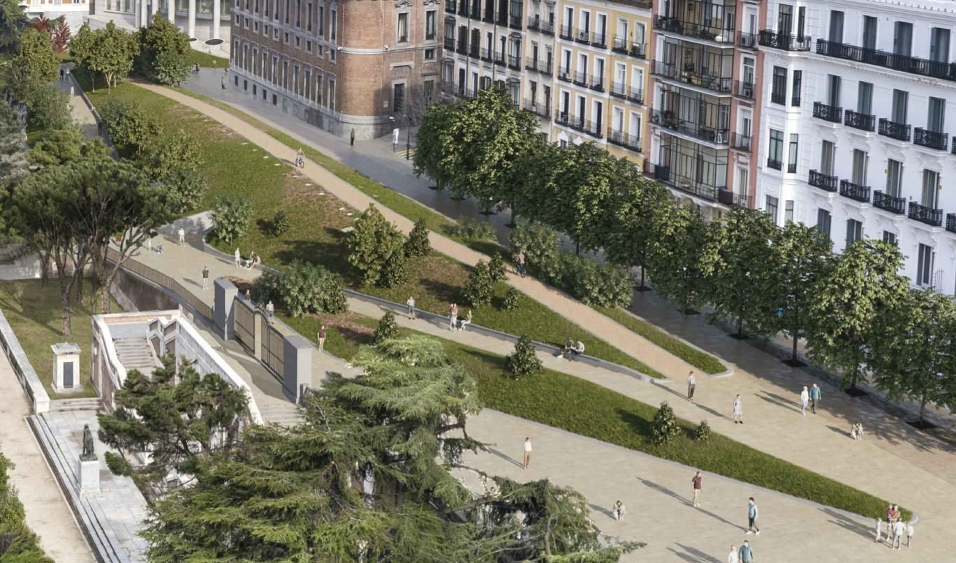 Plaza España - proyecto Palacio Godoy - recreación