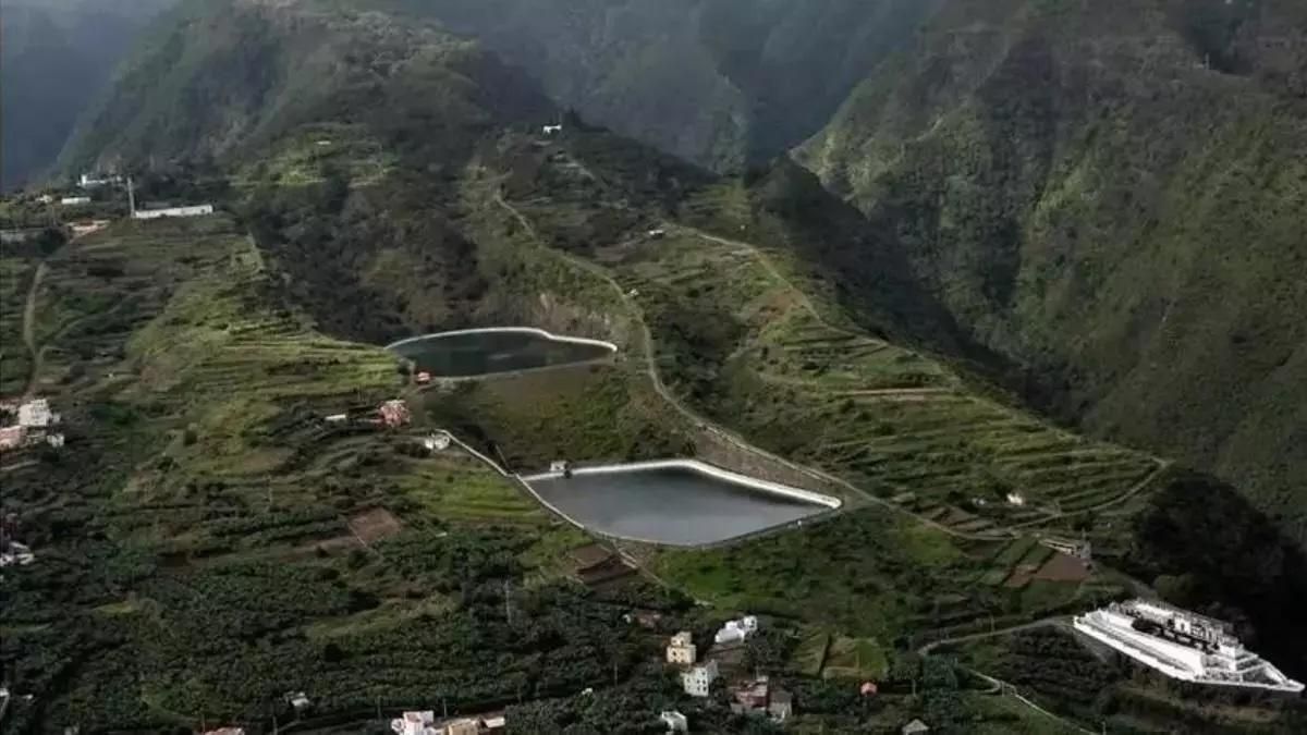 Las 12 balsas públicas de La Palma acumulan 2,3 millones de metros cúbicos y se mantienen al 49% de su capacidad a principios de  marzo