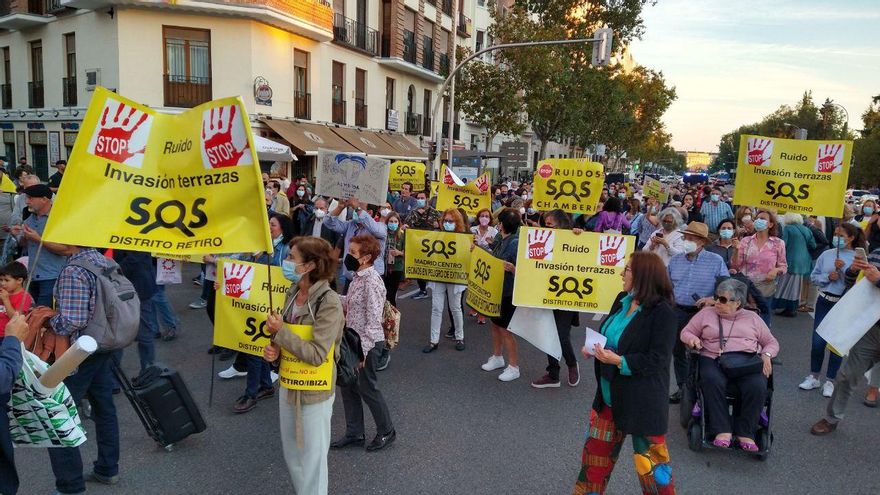 Manifestación de Retiro contra las terrazas