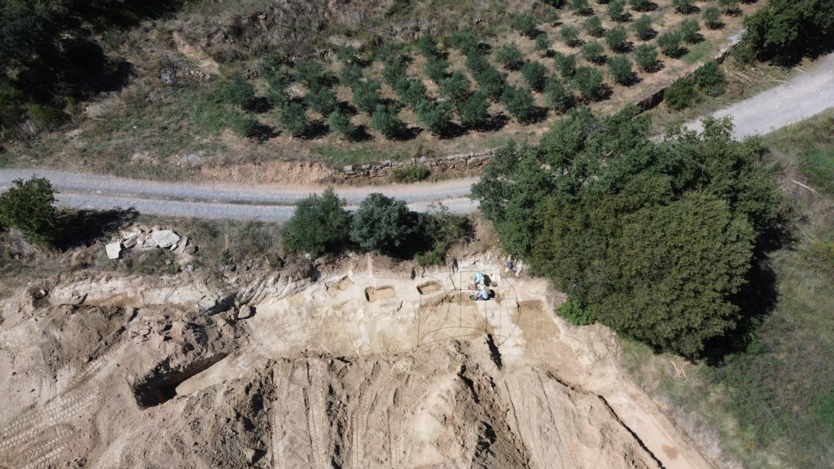 Imagen aérea de la finca Era de Cal Lico, en Alentorn