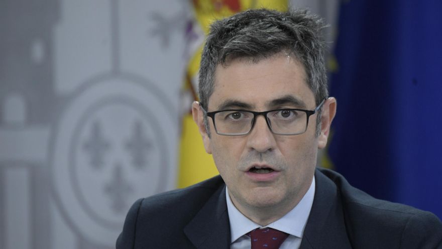 El ministro de la Presidencia, Relaciones con las Cortes y Memoria Democrática, Félix Bolaños, comparece tras la celebración del Consejo de Ministros, a 20 de julio de 2021, en Madrid (España).