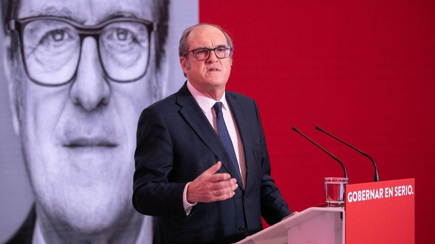 El candidato del PSOE a la Presidencia de la Comunidad de Madrid, Ángel Gabilondo, durante un encuentro virtual con alcaldes socialistas
