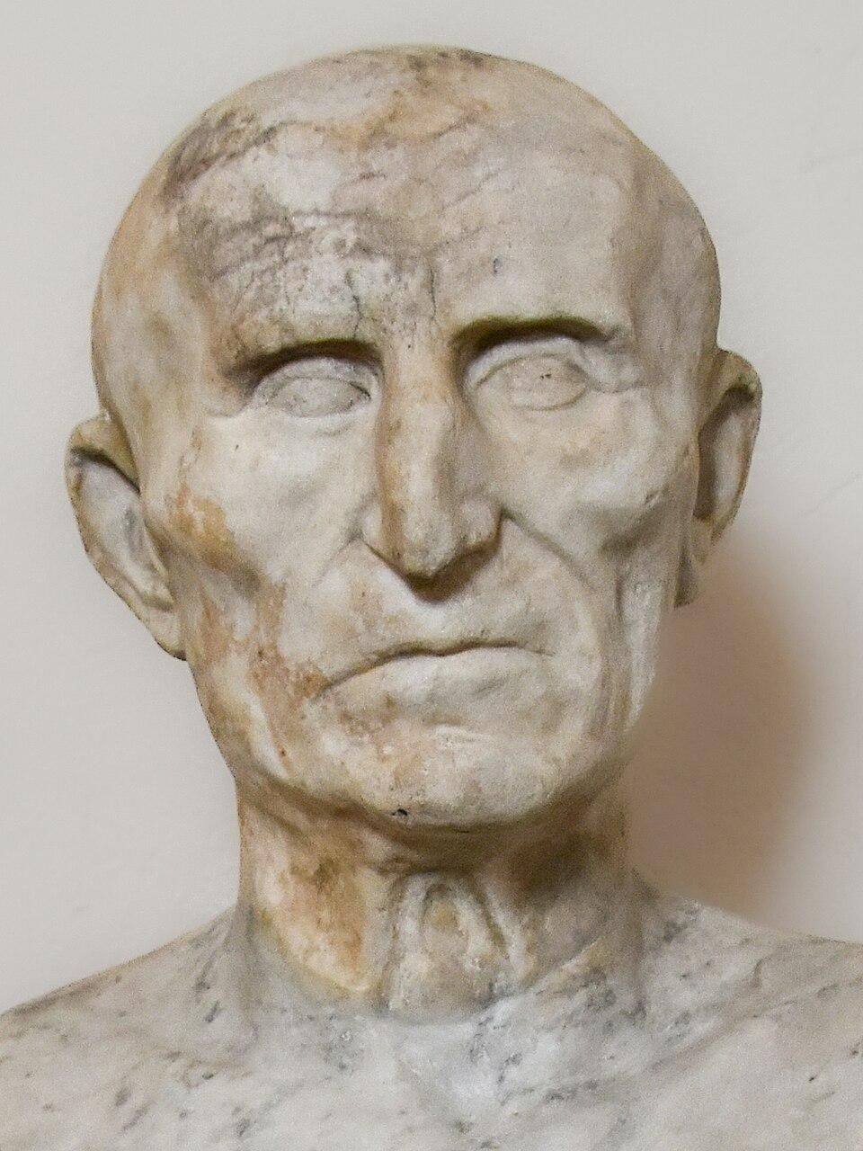 Busto del emperador romano Galba en el Museo de Antigüedades Gustavo III en Estocolmo