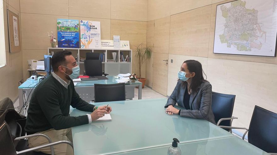 Elisa Valía en un momento de la entrevista.