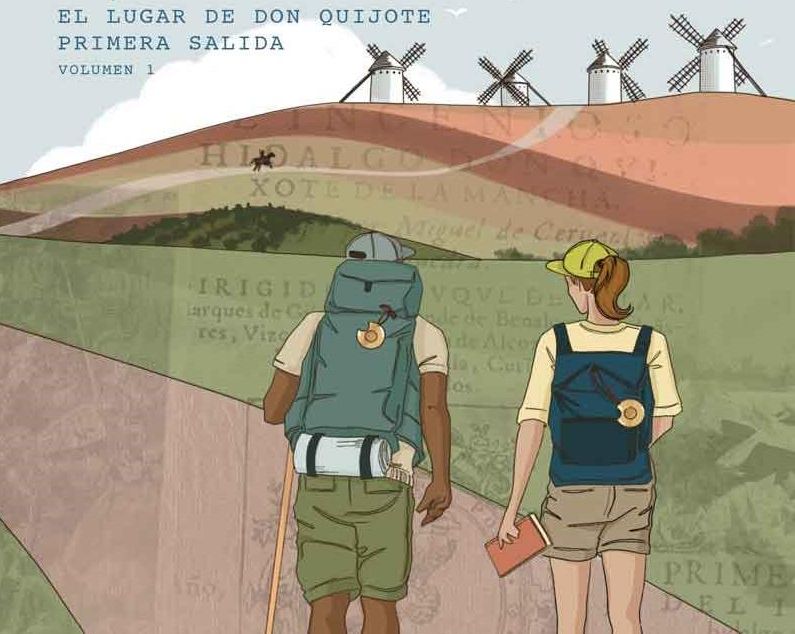 Imagen de la portada de la guía, ‘Tras los pasos de Rocinante, el lugar de Don Quijote'