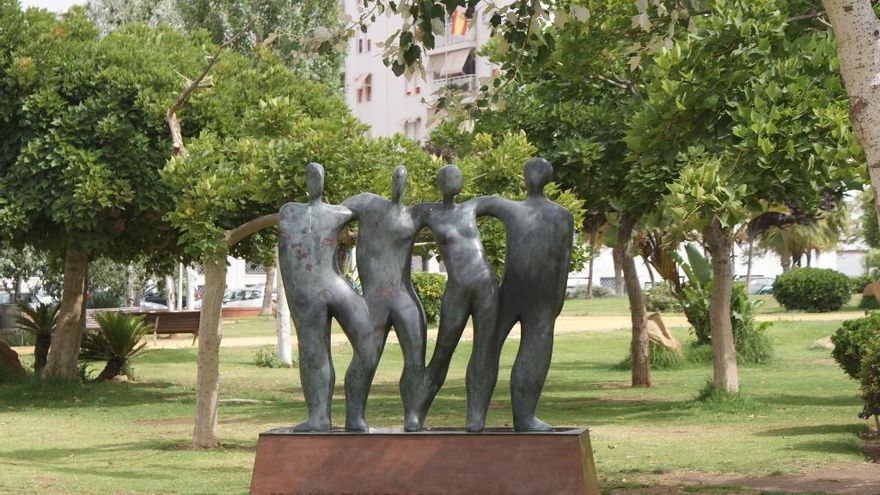 Grupo escultórico en el parque Parque de Huelin.