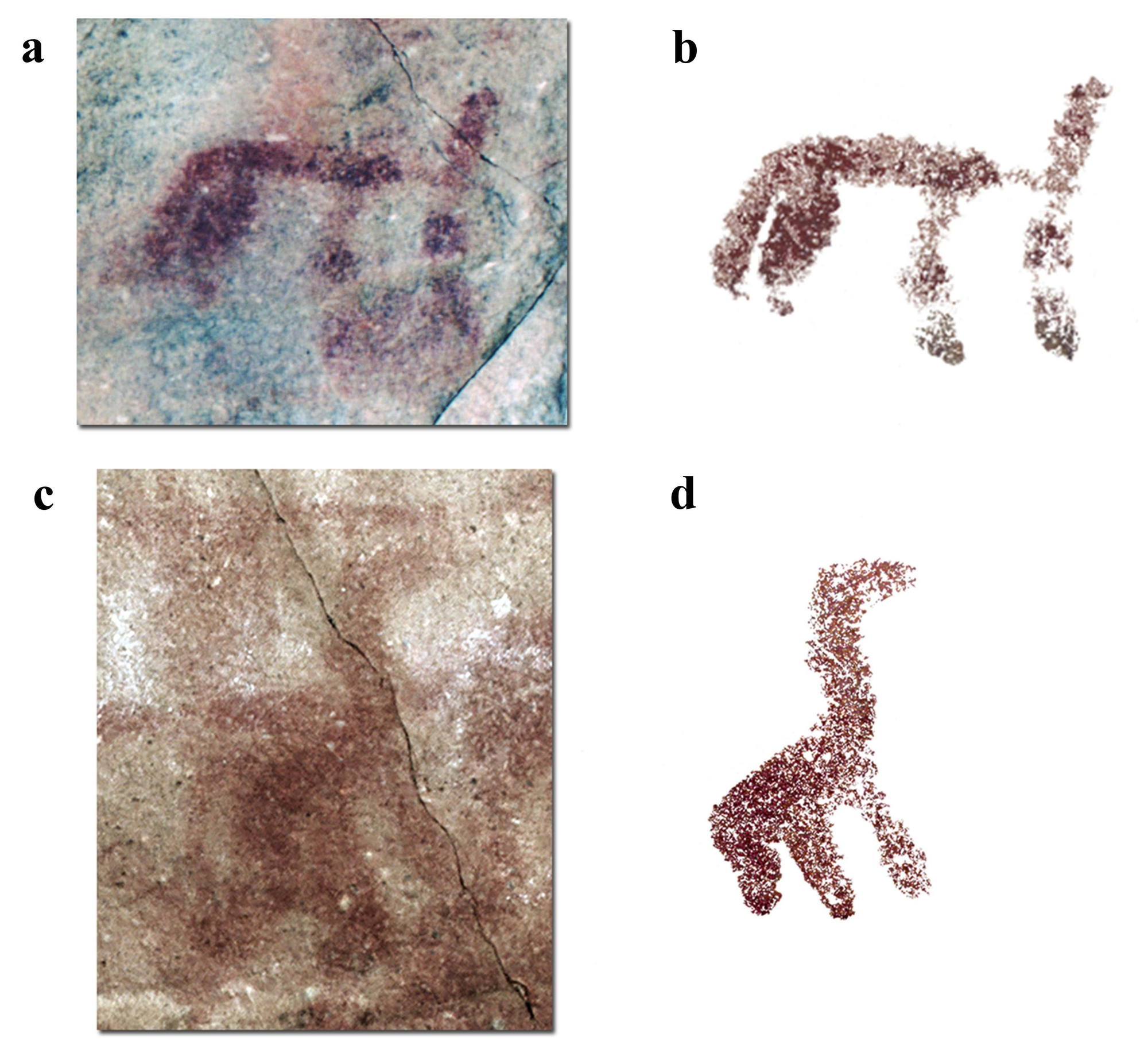 Zoomorfos esquemáticos de tendencia naturalista.