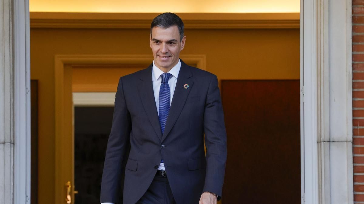 El presidente del Gobierno, Pedro Sánchez, el viernes en el Palacio de La Moncloa.