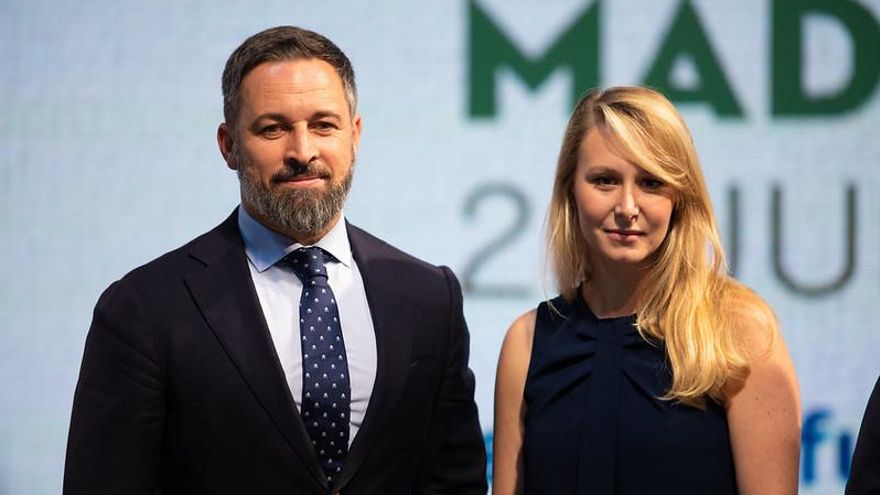 Santiago Abascal y Marion Maréchal en un evento celebrado en junio de 2021
