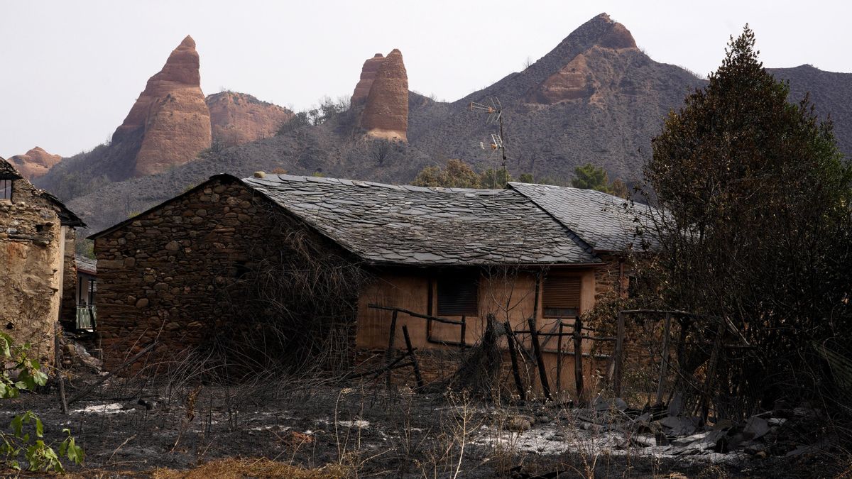 Efectos del incendio en Las Médulas