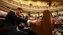 Pedro Sánchez, durante el debate de la moción de censura el 31 de mayo de 2018.