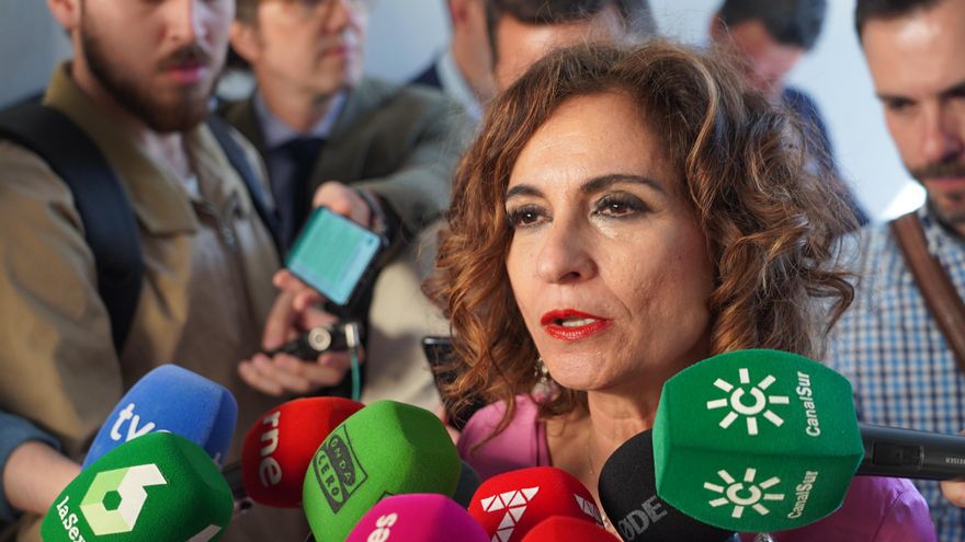 La vicepresidenta primera del Gobierno y ministra de Hacienda, María Jesús Montero, este viernes en Sevilla