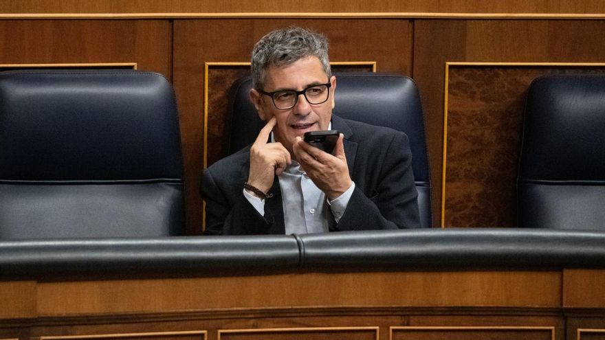 El ministro de la Presidencia, Justicia y Relaciones con las Cortes, Félix Bolaños, durante una sesión plenaria celebrada en el Congreso, a 26 de mayo de 2026, en Madrid (España).