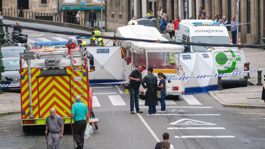 Fallece una octogenaria tras ser atropellada por un tren turístico en Santiago