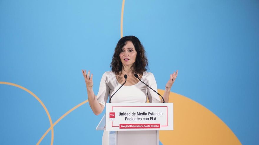 La presidenta de la Comunidad de Madrid, Isabel Díaz Ayuso, este martes