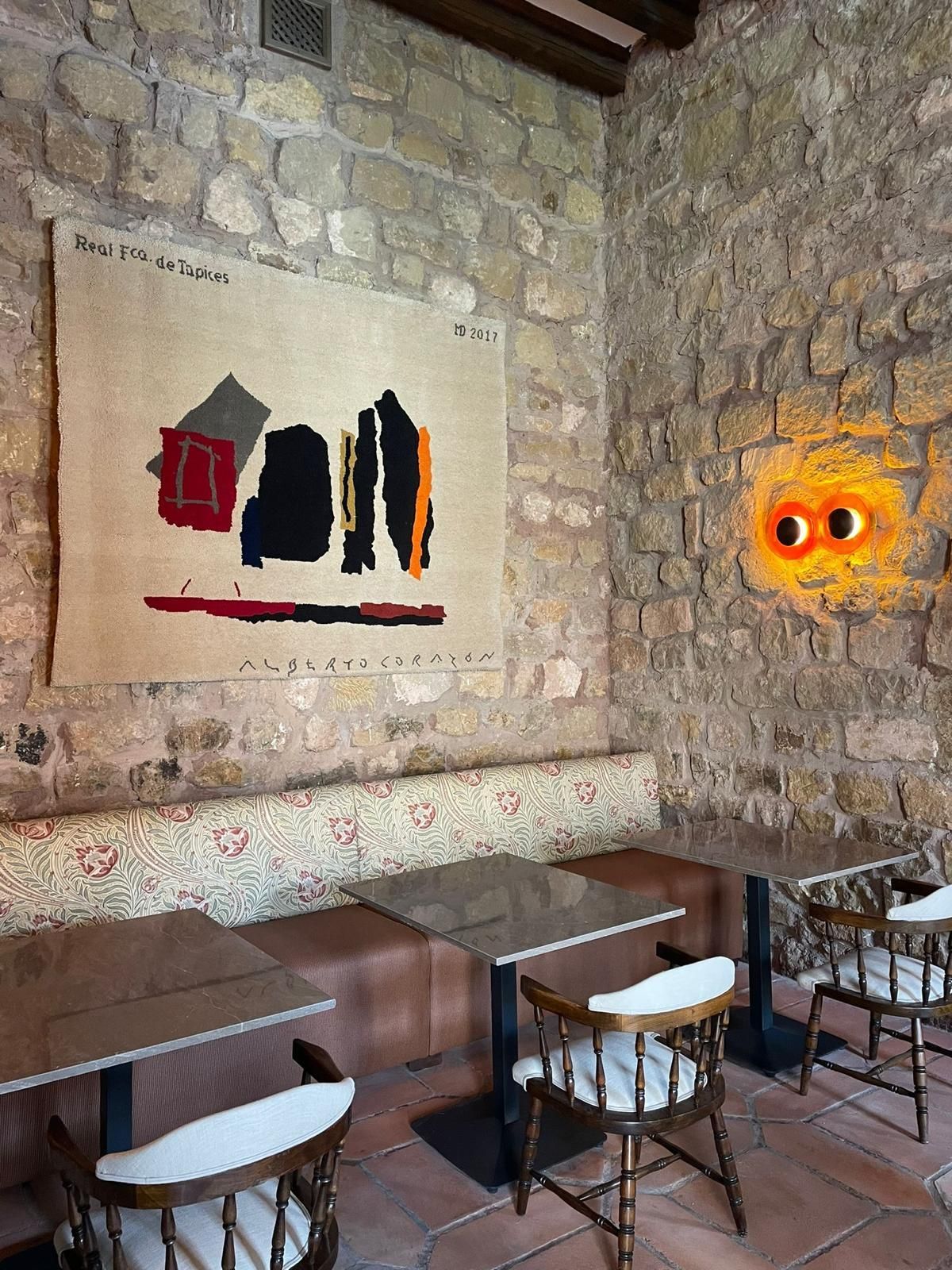 Una de las obras del Parador de Sigüenza, elaborada por la Real Fábrica de Tapices