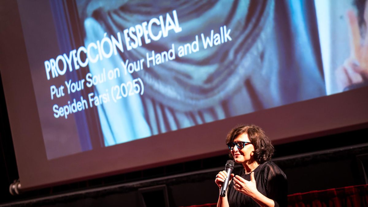 Farsi, durante la presentación de su película en Málaga