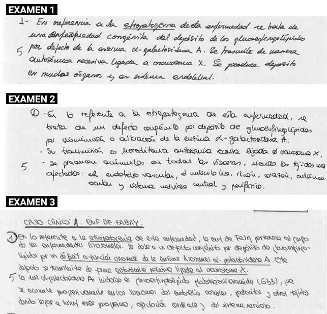 Ejemplos de unas respuestas de los exámenes de Anestesia