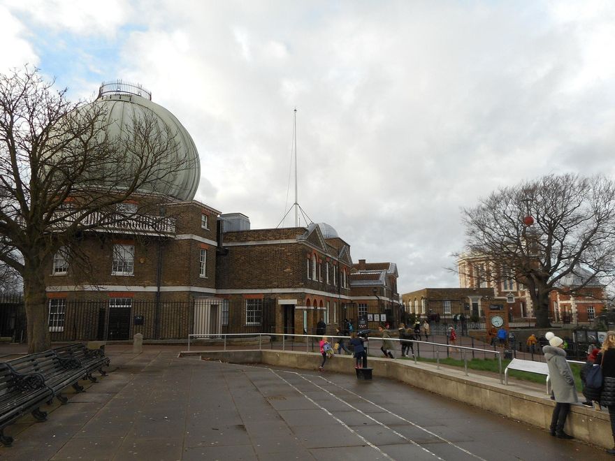El Observatorio de Greenwich marca el punto del Meridiano Cero.