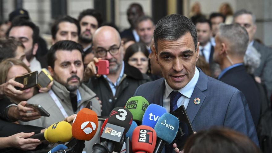 El presidente del Gobierno, Pedro Sánchez, el jueves en el Congreso de Los Diputados.