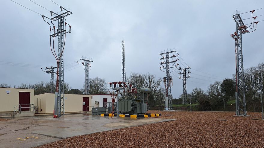 Una subestación eléctrica