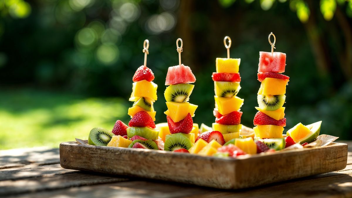 En menos de cinco minutos, se puede hacer un postre sencillo, rico y saludable juntando diferentes frutas.