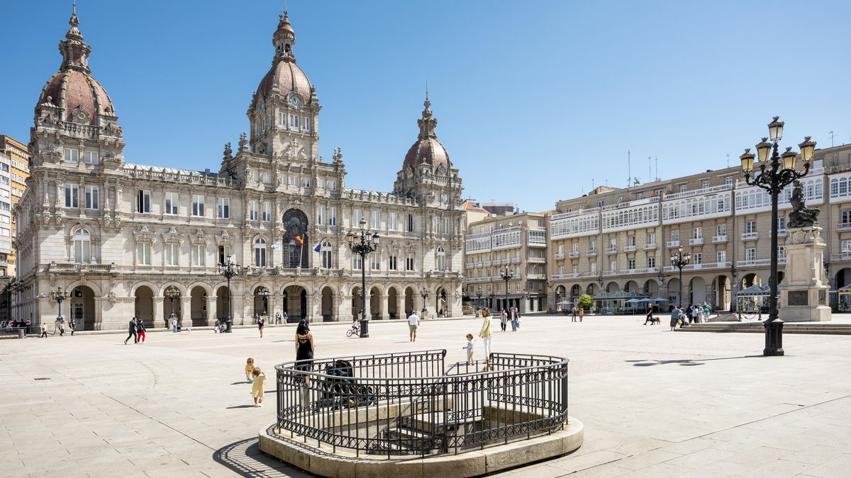 Palacio municipal de A Coruña en la Plaza de María Pita
