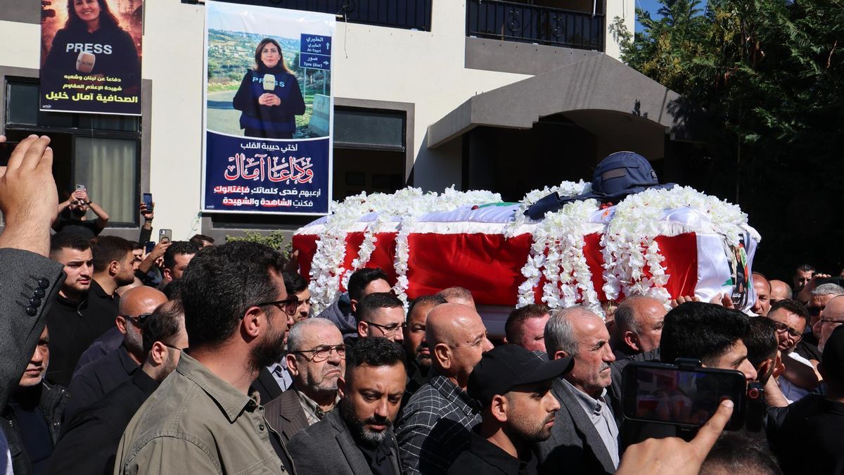 Funeral de la periodista libanesa Amal Khalil
