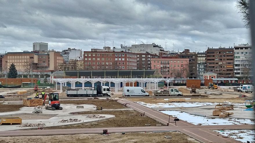 Vista general de las obras en el Tercer Depósito