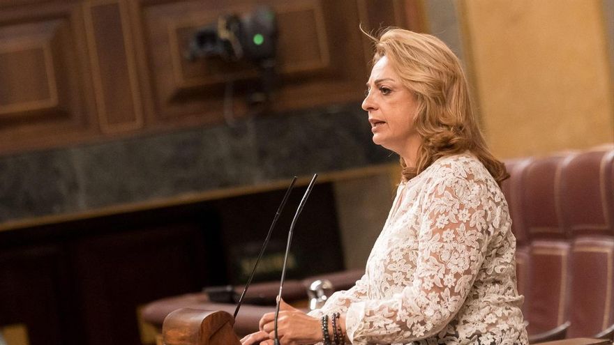 La diputada de Coalición Canaria Cristina Valido interviene durante una sesión plenaria en el Congreso de los Diputados, a 19 de mayo de 2026, en Madrid (España).