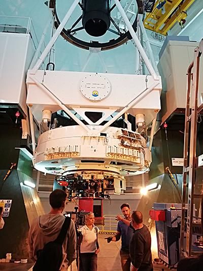 Rodaje en el Telescopio William Herschel. Foto: WHT