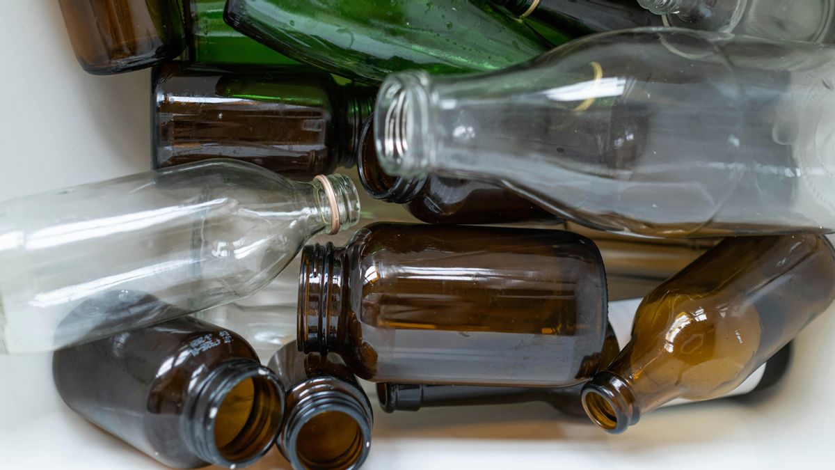 Botellas de vidrio recicladas