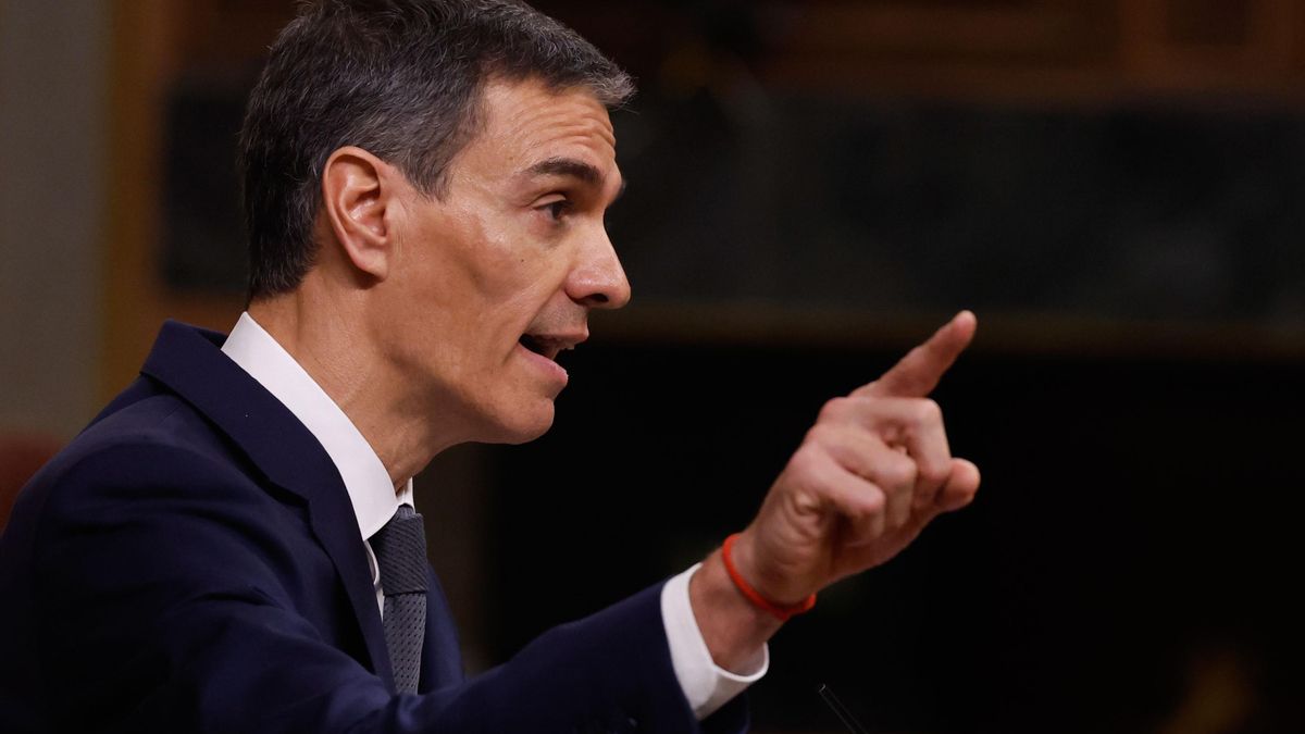 Pedro Sánchez durante el debate en el Congreso el miércoles.