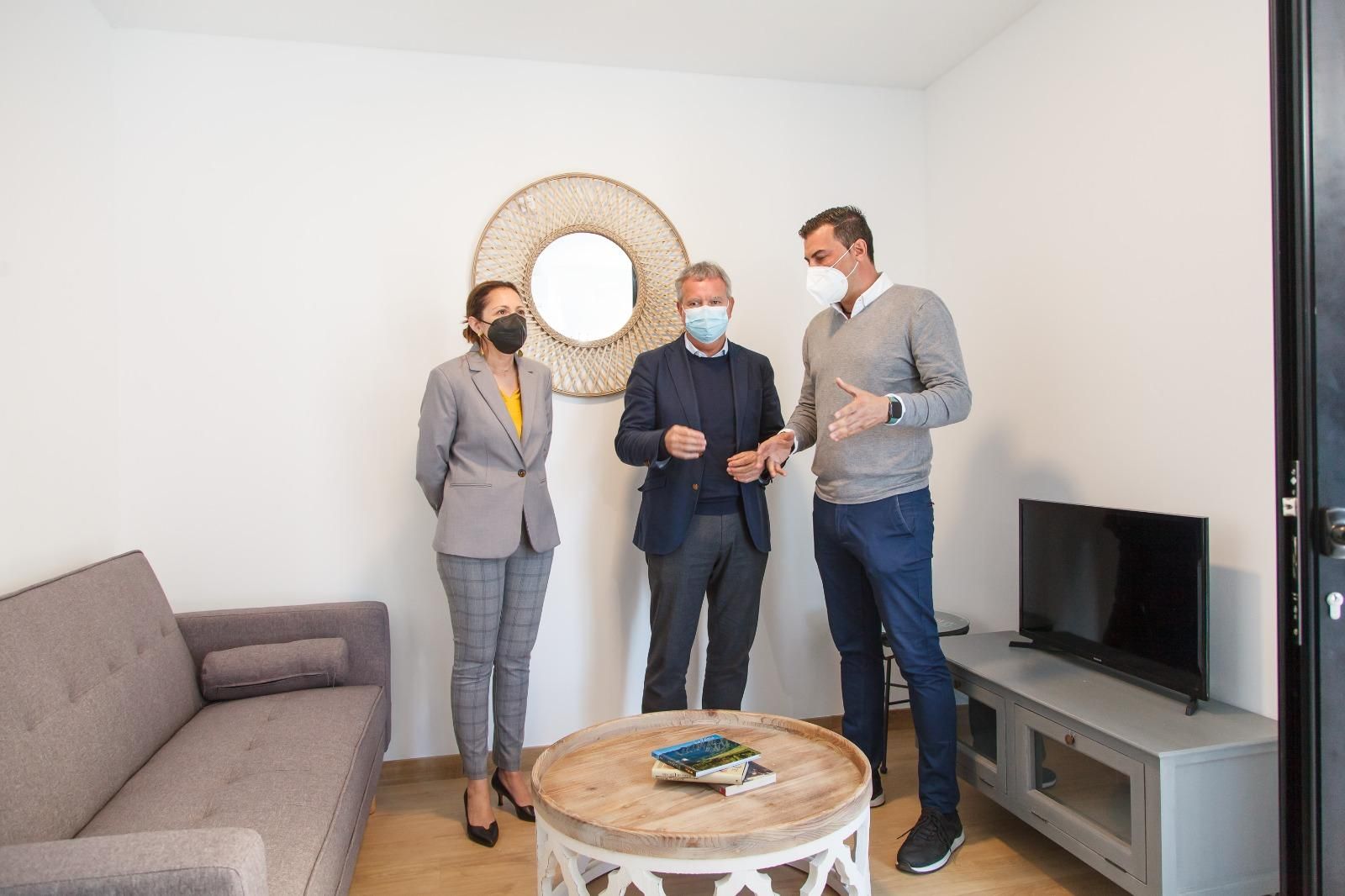 Un momento de la visita de Sebastián Franquis.