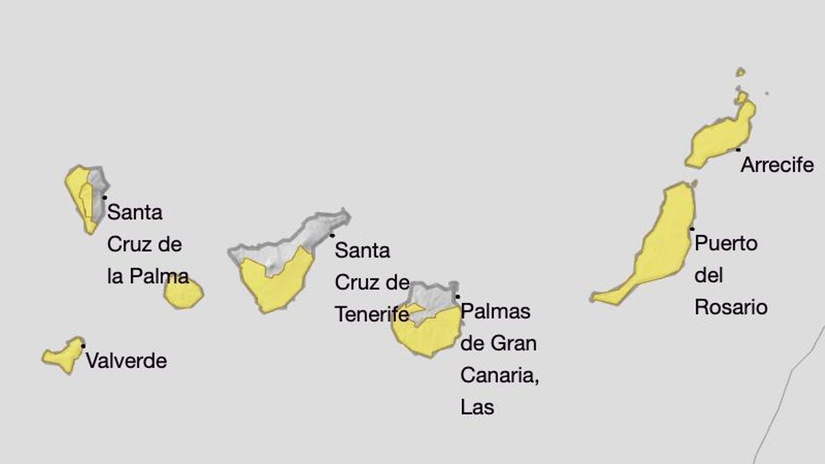 Aviso amarillo por temperaturas máximas en el oeste y cumbres de La Palma