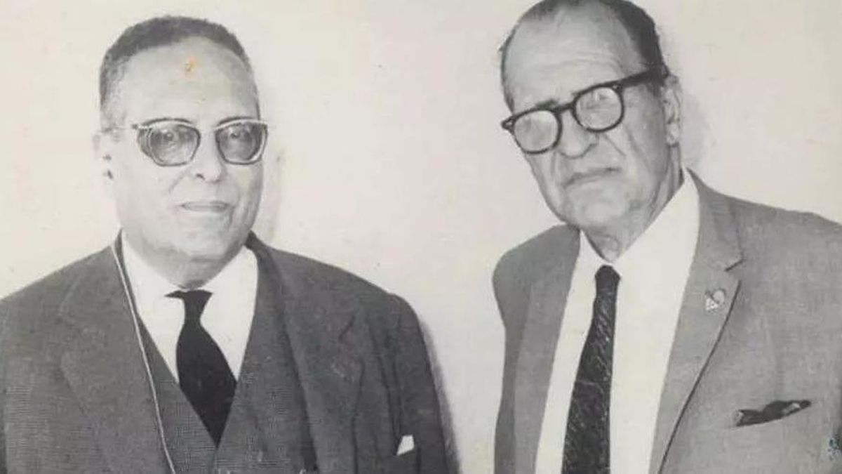 Simón Benítez Padilla y su amigo Agustín Millares Carló, compañeros en el colegio San Agustín.